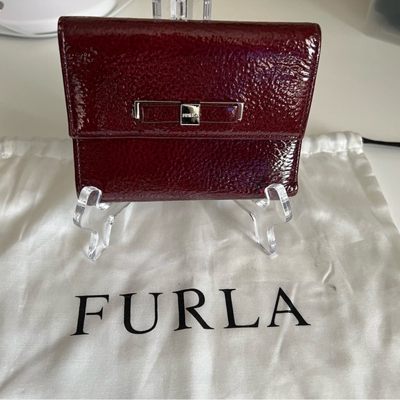 Furla Burgundy Leather Wallet NWOT - Picture 2 of 7